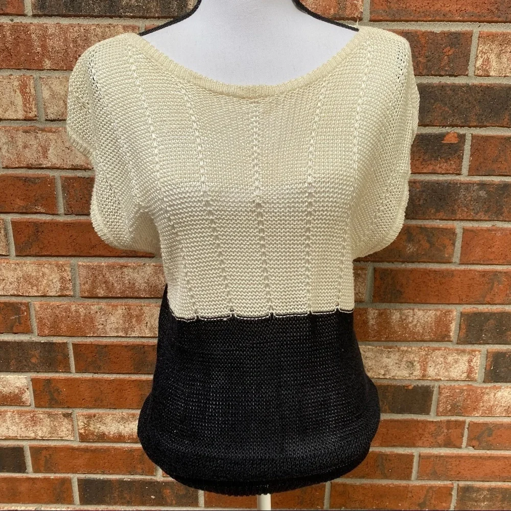 Christian Dior Vintage Cap Sleeve Knit Top Sweater - Picture 3 of 13